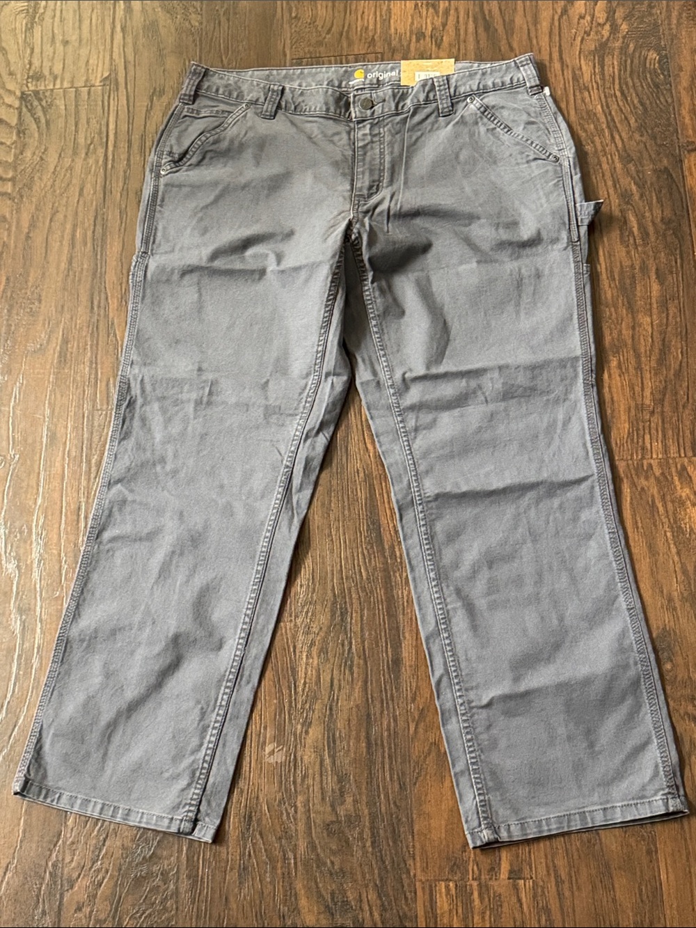 Carhartt Women's Straight-Leg Pants in Gray, Sz 16 Short